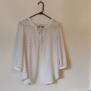 White and Black Blouse